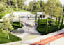 design school, university, campus and sports facilities with 3d visualization